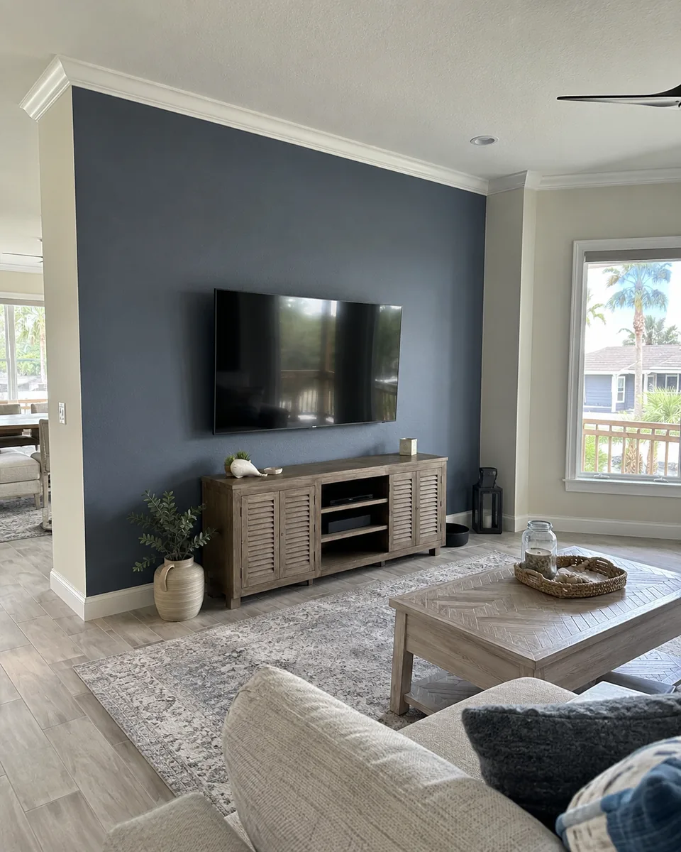 Accent wall painting project in Citrus Park by Westchase Painting Company