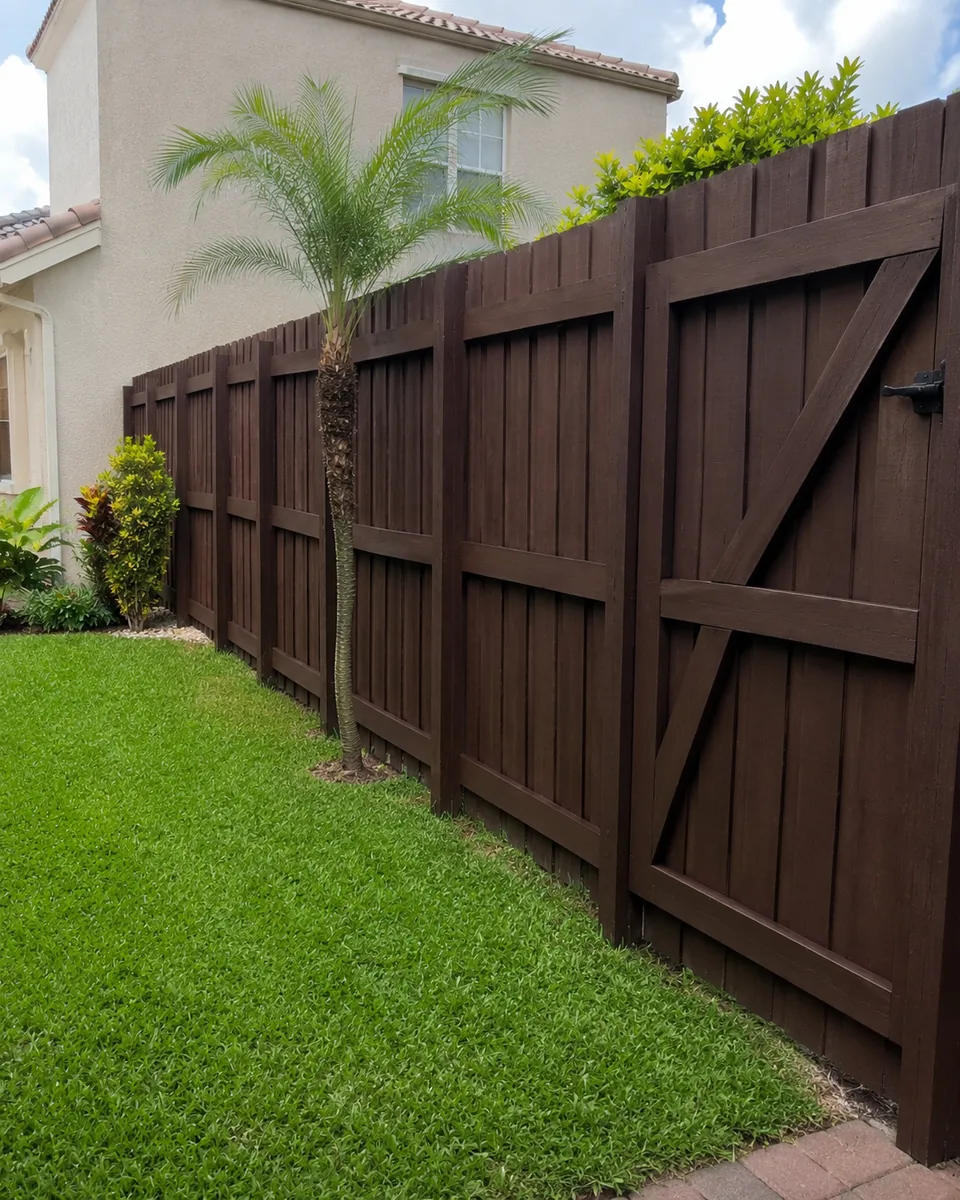 Fence painting project in Hyde Park by Westchase Painting Company