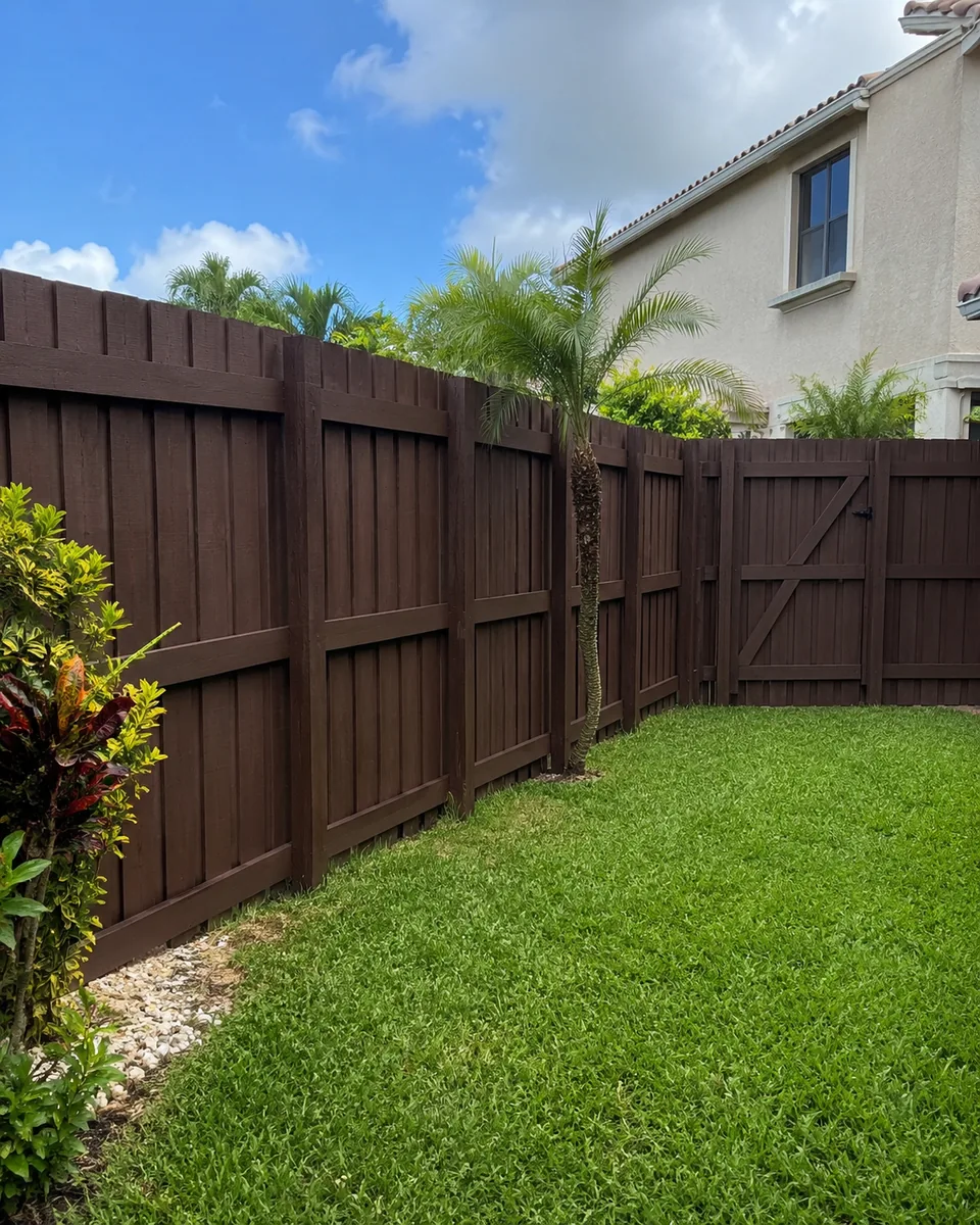 Fence painting project in Hyde Park by Westchase Painting Company (view 2)