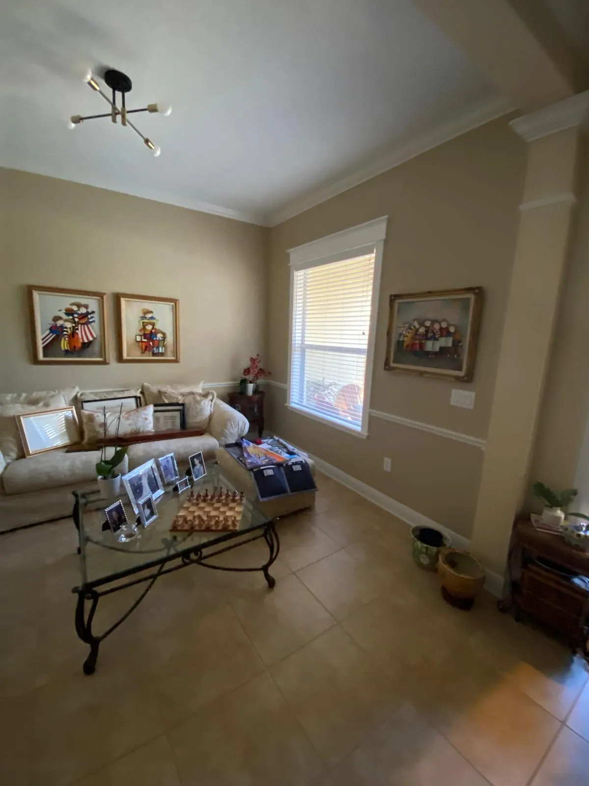 Completed interior bedroom painting project ready for final walkthrough