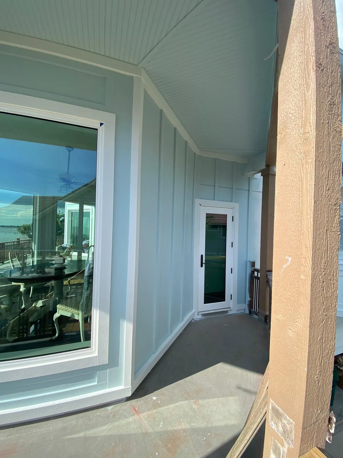 Interior painting with waterfront views